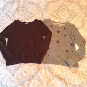 Adorable Loft Rhinestone Sweater and Sweatshirt